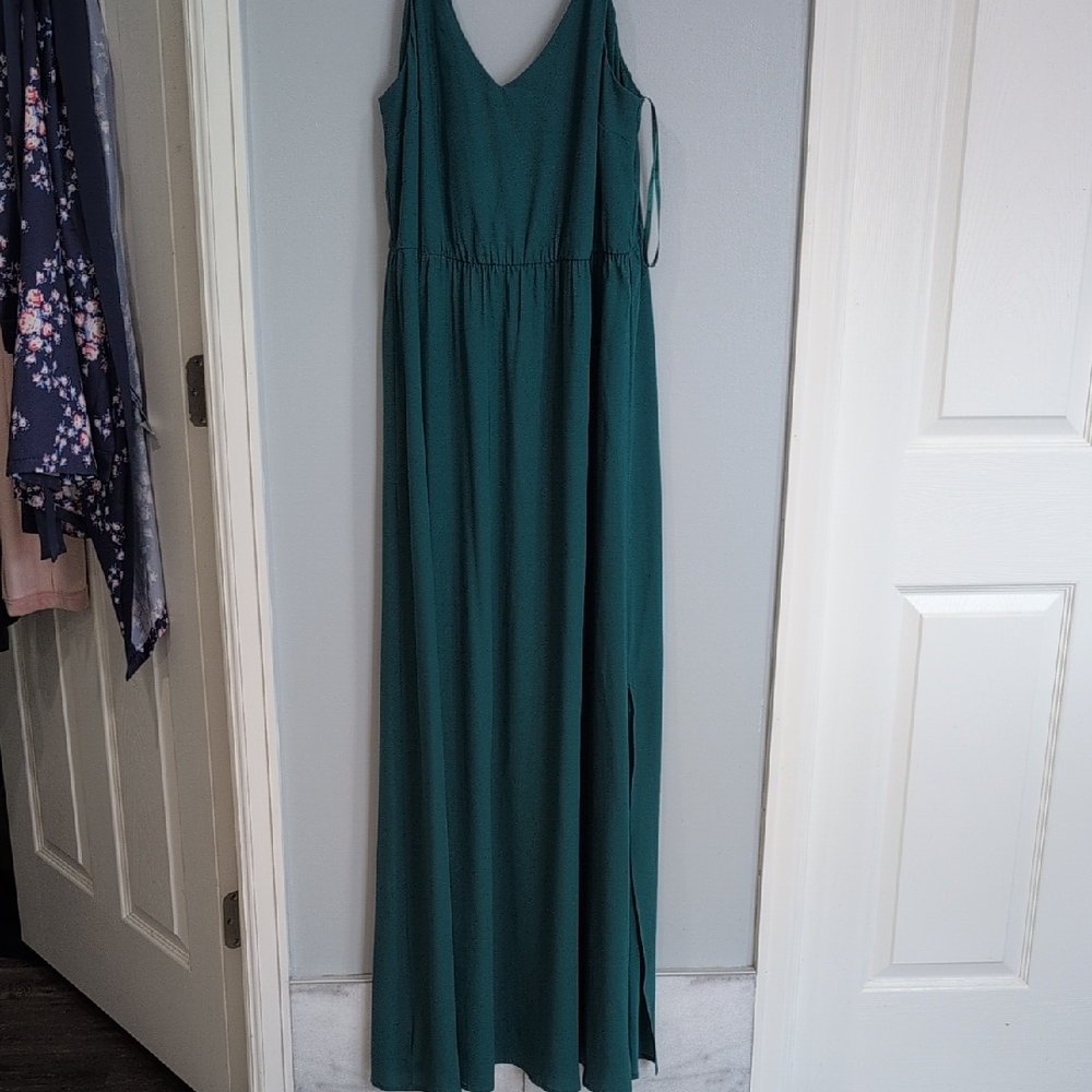 LOFT Blue V-Neck Sleeveless Maxi Sundress